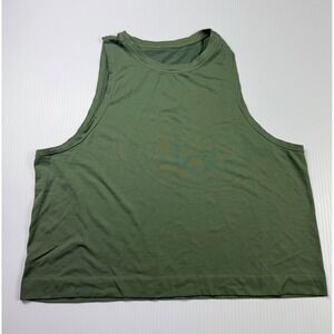 By Avocado Cropped Tank Top Sleeveless Athletic Olive‎ Green Activewear